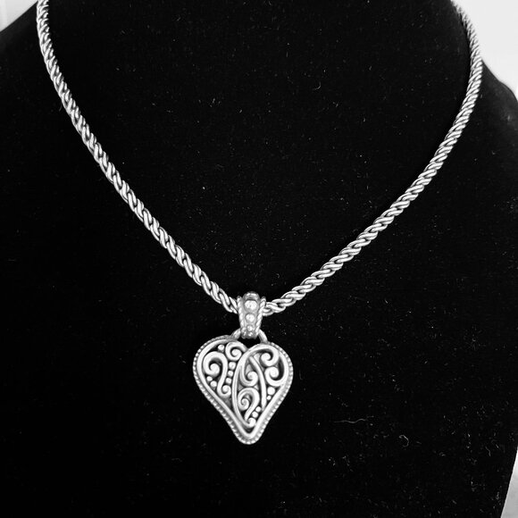 Brighton Bibi Aqua Heart Reversible Necklace - Picture 2 of 3